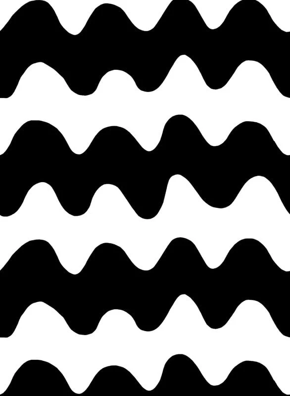 Marimekko Lokki Fabric, Black - White 3 Marimekko Lokki Fabric, Black - White - Image 2