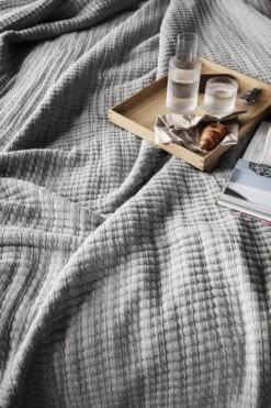 Ferm LIVING Daze Bedspread, 240 X 250 Cm, Grey -Textile Promotional Store 05 2967