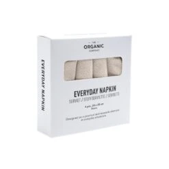The Organic Company Everyday Napkin, 4 Pcs, Stone -Textile Promotional Store 1073 202 EverydayNapkin Stone Packaging