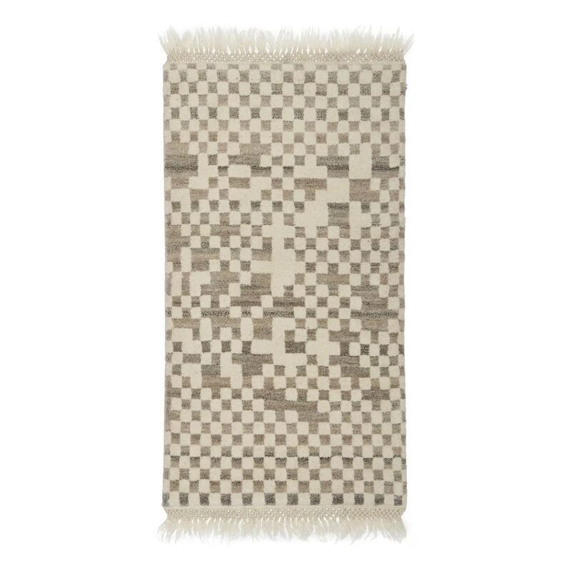 Anno Shogi Wool Rug 70 X 140 Cm, White - Grey 3 Anno Shogi Wool Rug 70 X 140 Cm, White - Grey