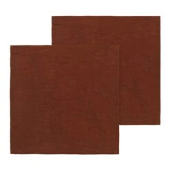 Ferm LIVING Linen Napkins, 2 Pcs, Cinnamon