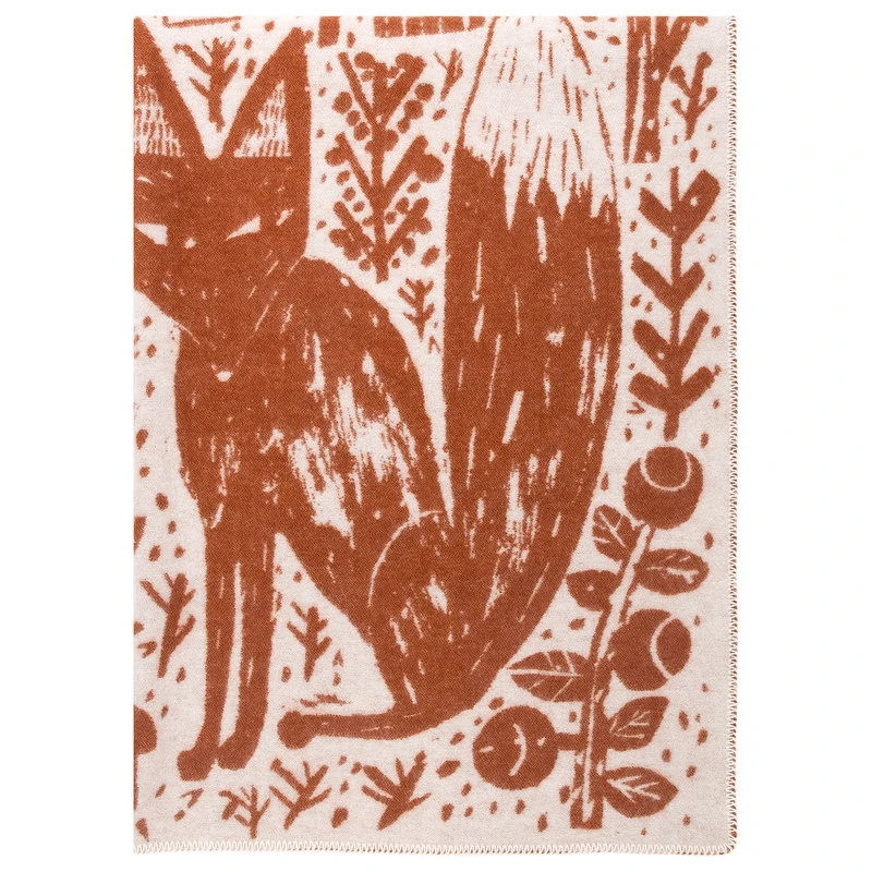 Lapuan Kankurit Metsikkö Blanket, Cinnamon - White 3 Lapuan Kankurit Metsikkö Blanket, Cinnamon - White