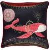 Klaus Haapaniemi & Co. Cosmic Whale With Red Planet Cushion Cover, Silk -Textile Promotional Store 150 KlausHaapaniemi iso