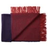 Silkeborg Uldspinderi Franja Throw, Burgundy Blue -Textile Promotional Store 1SilkeborgUld AK