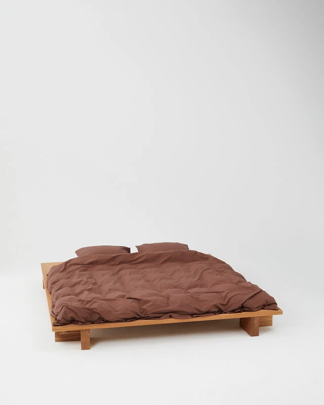 Tekla Single Duvet Cover, 150 X 210 Cm, Cocoa Brown 4 Tekla Single Duvet Cover, 150 X 210 Cm, Cocoa Brown - Image 2