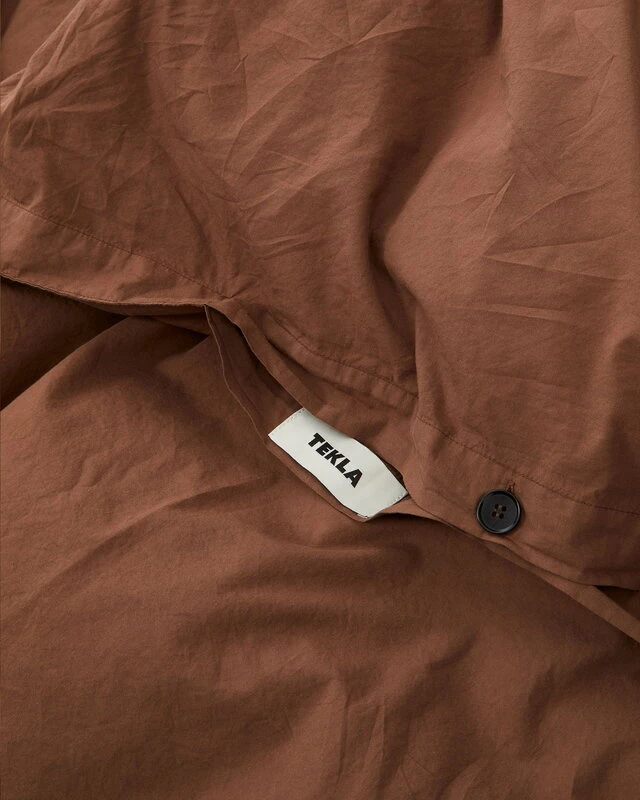 Tekla Single Duvet Cover, 150 X 210 Cm, Cocoa Brown 6 Tekla Single Duvet Cover, 150 X 210 Cm, Cocoa Brown - Image 4