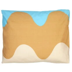 Marimekko Lokki Pillowcase 50 X 60 Cm, Blue - Beige - White
