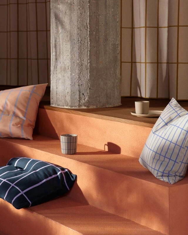 Marimekko Tiiliskivi Cushion Cover, 40 X 60 Cm, Dark Green - Lavender 4 Marimekko Tiiliskivi Cushion Cover, 40 X 60 Cm, Dark Green - Lavender - Image 2