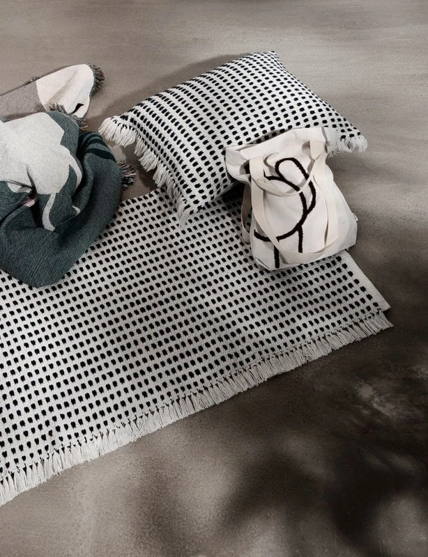 Ferm LIVING Way Rug, 70 X 180 Cm, Off White - Dark Blue 6 Ferm LIVING Way Rug, 70 X 180 Cm, Off White - Dark Blue - Image 4