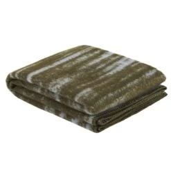 Hem Glitch Throw, 180 X 130 Cm, Powder Blue - Olive Green