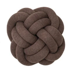 Design House Stockholm Knot Cushion, Brown