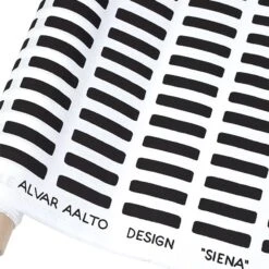 Artek Siena Cotton Fabric, 150 X 300 Cm, White - Black