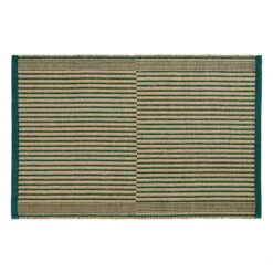 HAY Tapis Rug, Black - Green -Textile Promotional Store 541710 Tapis Mat 60x95 black and green