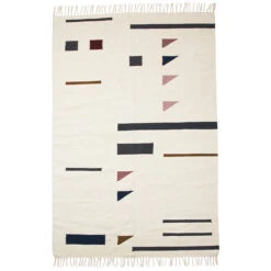Ferm LIVING Kelim Rug, Triangles, 140 X 200 Cm