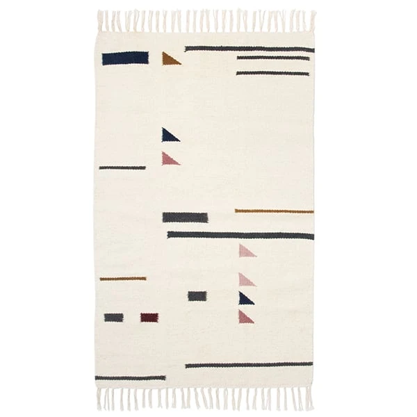 Ferm LIVING Kelim Rug, Triangles, 80 X 140 Cm 3 Ferm LIVING Kelim Rug, Triangles, 80 X 140 Cm