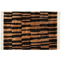 Roots Living Pilari Rug, Hamppu, Natural - Black