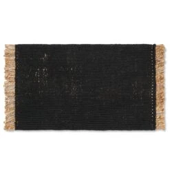 Ferm LIVING Block Mat, 80 X 50 Cm, Black - Natural