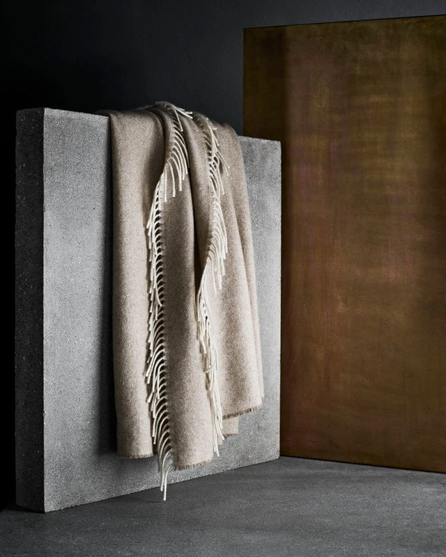 Fritz Hansen FH Cashmere Throw, Beige 4 Fritz Hansen FH Cashmere Throw, Beige - Image 2