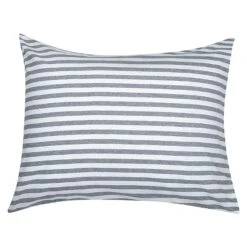 Marimekko Tasaraita Pillowcase, Grey - White
