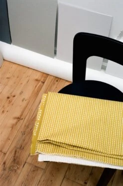 Artek Rivi Cotton Fabric, 150 X 300 Cm, Mustard - White -Textile Promotional Store Artek Bouroullec Rivi Fabric 2 Photo Zara Pfeifer.jpg