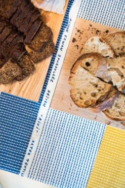 Artek Rivi Cotton Fabric, 150 X 300 Cm, Mustard - White -Textile Promotional Store Artek Rivi RonanErwanBouroullec 19 photo Sumiyo Ida