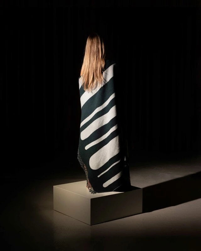 Raawii Brush Blanket, Green - Porcelain 8 Raawii Brush Blanket, Green - Porcelain - Image 6