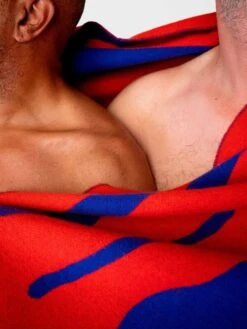 Raawii Brush Blanket, Blue - Red -Textile Promotional Store Brush Nicholai RedBlue Skin 2 role