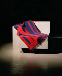 Raawii Brush Blanket, Blue - Red -Textile Promotional Store Brush Nicholai RedBlue Sofa role