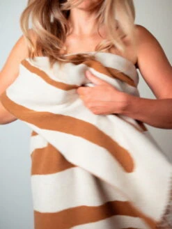 Raawii Brush Blanket, Tan - Milk -Textile Promotional Store Brush Nicholai Tan Skin 2 role