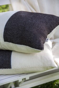 Tikau Block Cushion, 45 X 60 Cm, Blue - Black 11 Tikau Block Cushion, 45 X 60 Cm, Blue - Black -Textile Promotional Store Cushion black blue stripe