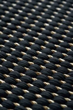 Textile Promotional Store -Textile Promotional Store Duetto 1 17101002 colnatural black hand woven 2 detail
