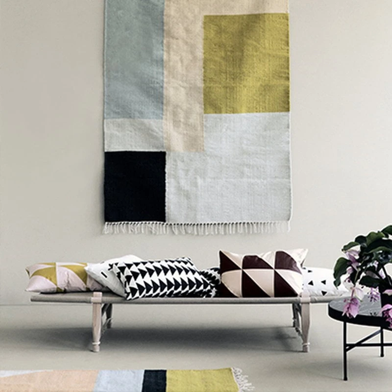 Ferm LIVING Kelim Rug, Squares, 140 X 200 Cm 4 Ferm LIVING Kelim Rug, Squares, 140 X 200 Cm - Image 2