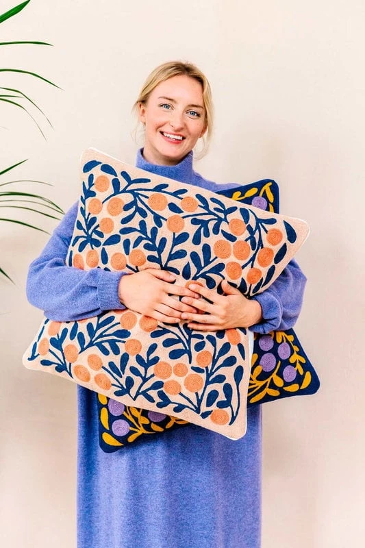 Finarte Terttu Cushion Cover, Blue 6 Finarte Terttu Cushion Cover, Blue - Image 4