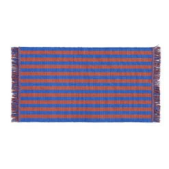 Textile Promotional Store 7 HAY Stripes And Stripes Door Mat, Cacao Sky