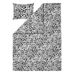 Iittala OTC Cheetah Duvet Cover Set, 150 X 210 Cm, Black - White