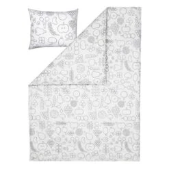 Iittala OTC Frutta Duvet Cover Set, 150 X 210 Cm, Grey