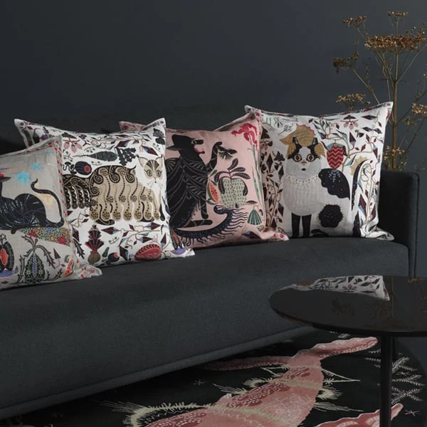 Klaus Haapaniemi & Co. Les Chats Ryder Cushion Cover, Linen 5 Klaus Haapaniemi & Co. Les Chats Ryder Cushion Cover, Linen - Image 3