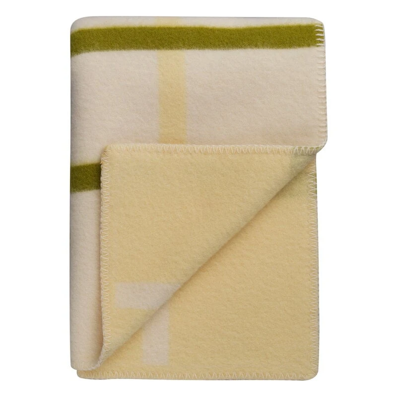Røros Tweed Knut Throw, 135 X 200 Cm, Lime 3 Røros Tweed Knut Throw, 135 X 200 Cm, Lime