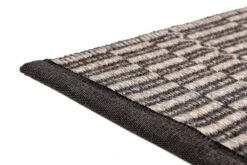 VM Carpet Duo Latua Rug, Grey - Black 10 VM Carpet Duo Latua Rug, Grey - Black -Textile Promotional Store Latua 7779 grey black corner