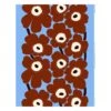 Marimekko Unikko Fabric, Light Blue - Brown - Off-white -Textile Promotional Store MA009043 581 Unikko 518