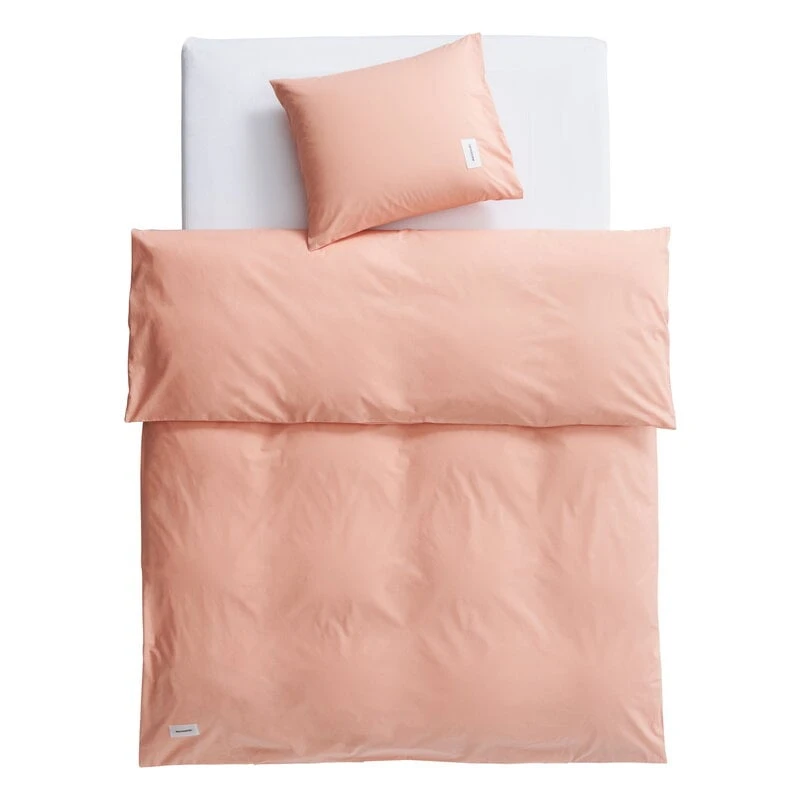 Magniberg Pure Poplin Duvet Cover, Peach 6 Magniberg Pure Poplin Duvet Cover, Peach - Image 4