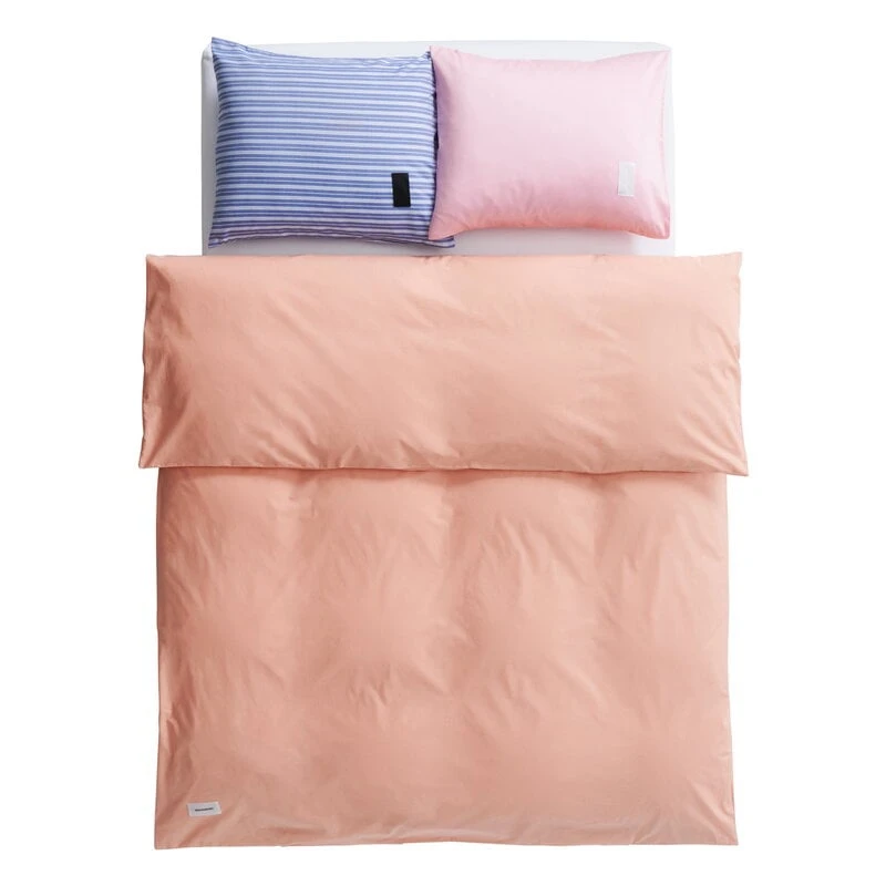 Magniberg Pure Poplin Duvet Cover, Peach 8 Magniberg Pure Poplin Duvet Cover, Peach - Image 6