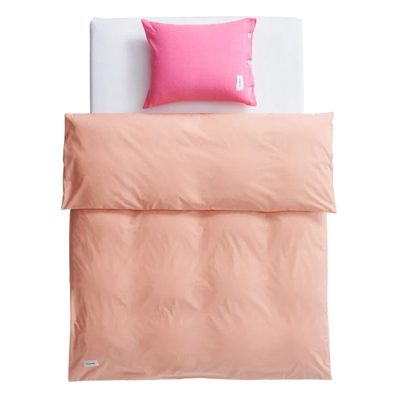 Magniberg Pure Poplin Duvet Cover, Peach 7 Magniberg Pure Poplin Duvet Cover, Peach - Image 5