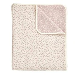 Matri Enni Single Bed Cover, 160 X 260 Cm, Rose Powder