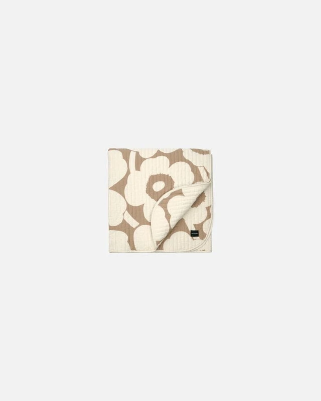 Marimekko Unikko Double Bed Cover, 260 X 260 Cm, Beige - Natural White 4 Marimekko Unikko Double Bed Cover, 260 X 260 Cm, Beige - Natural White - Image 2