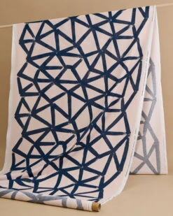 Marimekko Ukkospilvi Fabric, Peach - Dark Blue -Textile Promotional Store MM 231 Ukkospilvi 1 1