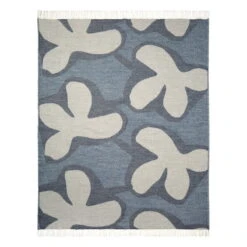 Marimekko Kevätkiuru Throw, Natural White - Dark Blue - Beige