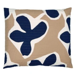 Marimekko Kevätkiuru Pillow, 60 X 60 Cm, N.white - Dark Blue - Beige