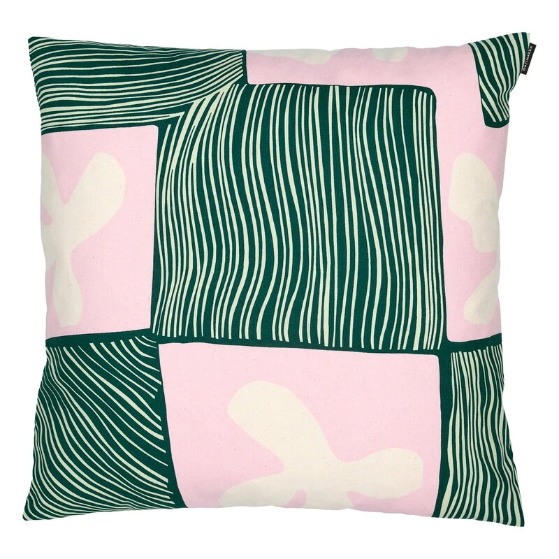 Marimekko Korkeuksissa Cushion Cover, 50 X 50 Cm, Green - Pink - Cotton 3 Marimekko Korkeuksissa Cushion Cover, 50 X 50 Cm, Green - Pink - Cotton