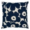 Marimekko Pieni Unikko Cushion Cover, 50 X 50 Cm, Cotton - Dark Blue -Textile Promotional Store MM 231 pieni unikko c cover 50x50cm FR1
